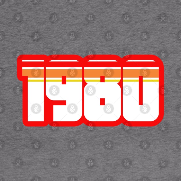 Retro Vintage style 1980 40th Birthday Gift 40 Years Old by CultTees